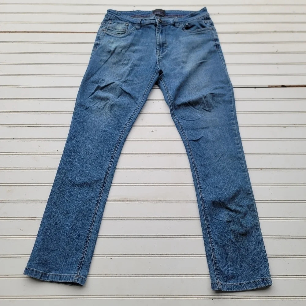 Steve’s Jeans Mens Blue 1040 Athletic Straight Stretch Denim 34x30